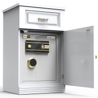 雙重保險隱形保險箱 保險櫃 床頭保險櫃 6760cm高帶抽屜 家用指紋密碼隱形保險箱 手機WIFI智控