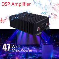 TomoStrong 4*47W DSP Car Audio Processor Car Amplifier For Automotive Radio Sound Tuning Equipment Upgrade Bass Subwoofer Amp