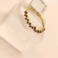 Cincin Emas 8K (375) β Model Serut Batu Hitam Elegan