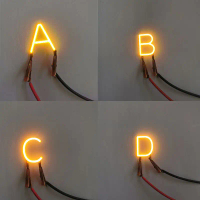 ไส้หลอดไฟ LED, ตัวอักษรภาษาอังกฤษ, COB, ไดโอด Edison สีเหลือง, ไฟตกแต่งงานปาร์ตี้, อุปกรณ์เสริม DIY,