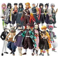 2025 Anime Demon Slayer Full Set Figures Tanjiro Zenitsu Inosuke Butterfly Ninja Rengoku Kyoujurou C