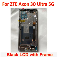 100% Tested Working AMOLED LCD Display Touch Screen Digitizer Assembly Sensor + Frame For ZTE Axon 30 Ultra 5G Phone Pantalla