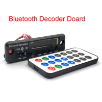 Wireless Bluetooth 5.0 3.7V-5V MP3 WMA Decoder Board Car Audio USB FM Radio Module Color Screen MP3 Player with Remote Control