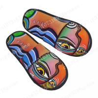 Pablo Picasso House Slippers Women Cozy Memory Foam Slip On Hotel Slipper Shoes