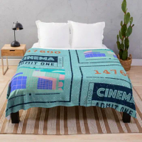Special Cinema Ticket Bed Boho Mexican Checkered Throw Blanket