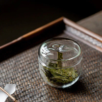 Multifunctional exquisite storage jar, Japanese-style small portable tea canister, creative glass te