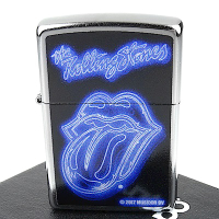 ZIPPO 美系~Rolling Stones滾石樂團霓虹燈圖案設計打火機