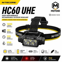 NITECORE HC60 UHE Headlamp Senter Kepala Lampu Kepala 1600 Lumens Rechargeable USB C IP68 Outdoor