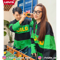 Levis X LEGO限量聯名 男女同款 寬鬆版長袖Polo衫 / 色塊拼接 / 積木風立體印花