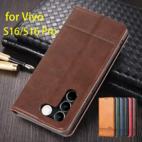 Deluxe Magnetic Adsorption Leather Fitted Case for Vivo V27 V 27 Pro Flip Cover Protective Case Capa Fundas Coque