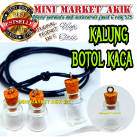 Kalung liontin botol kaca tabung