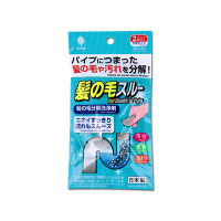 日本Novopin紀陽除虫菊-衛浴排水管道溶解毛髮污垢疏通清潔粉(20gx2包)/袋(過碳酸鈉清理水管去污洗劑,浴室管道養護消臭,除皂垢黏液堵塞物)