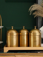 歐式美式黃銅印度進口手工茶葉罐咖啡罐糖罐儲物罐全銅收納罐套裝