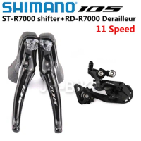 SHIMANO 105 R7000 Groupset Kit 2x11 Speed R7000 Shifter + Rear Derailleur Road Bicycle Dual-Control Lever Rear Derailleur SS GS
