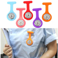 Silicone Nurse Watch Brooch Tunic Fob Watch With Free Battery Rhinestone Watch Women Quartz Wrist Watch Montre Reloj Muje