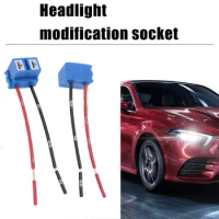 2 Pcs Car H7 Headlight Ceramic Bulb Holder Extension Automotive Wire Halogen Adapter Socket Lamp Connector
