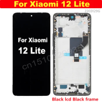 Original AMOLED For Xiaomi 12 Lite 2203129G LCD Display Panel Touch Screen Digitizer Assembly Sensor Phone Pantalla with Frame