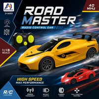 Mobil Remote Control Road Master RC Car 1:18 40MHz Mobil Balap Mainan Anak Lampu LED