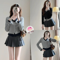 👓FREE SHIP👓Áo cadigan phối layer 2 lớp thun tăm xixeoshop - A61 áo ren luoi nữ kiểu đẹp