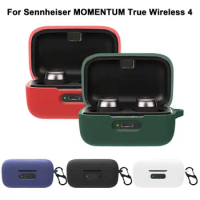 For Sennheiser MOMENTUM True Wireless 4 Case Shockproof Silicone Earphone Cover Solid Color Headphone Accessories