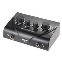 ABGN Hot-N-3 Portable Dual Mic Inputs Audio Sound Mixer For Amplifier &amp; Microphone Karaoke Ok Mixer Black Us Plug for Company
