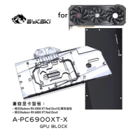 Bykski Water Block for Powercolor AMD Radeon RX 6800 6900 XT Red Devil GPU Card / Copper Cooler Radiator RGB SYNC / A-PC6900XT-X