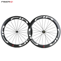 Carbon Wheels Clincher Wheelset, 700C, 25mm Wide, Road Bike, Bicycle Rims, 60mm