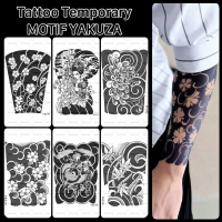 BERTATO-Stiker tato temporer variasi motif Yakuza/Tatto temporary anti air semi permanent seri varia