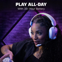 PDP Phantom Air Dual-Mode Wireless Headset: White - PlayStation 5, PlayStation 4, & Windows 10/11 PC