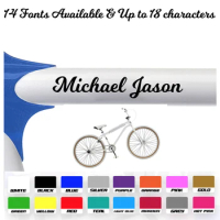 2pcs Bike Frame Sticker Personalised Name Bicycle Decorative Vinyl Decal DIY MTB Cycling Accessories