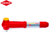KNIPEX 98 33 25 Insulated Torque Wrench With Driving Square Reversible Transparent Insulation Scale Range 5-50Nm