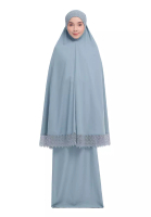 SITI KHADIJAH Siti Khadijah Telekung Modish Ambar in Pewter Blue