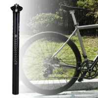 BALUGOE Bike Seat Pole Corrosion Resistance Bike Saddle Seat Smooth Surface Carbon Fiber Bike Saddle Seat Tube for Bicycle