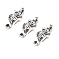 10PCS/Lot Vintage Alloy Sea Horse Charms For Jewelry DIY Making Handmade Hippocampus Pendant Accessories