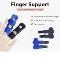 1Pcs Pain Relief Aluminium Finger Splint Fracture Protection Brace Corrector Support With Fixed Tape Bandage