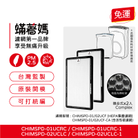 【著媽】複合式濾網2入(適用 3M 超濾淨 02UCLC CHIMSPD-01UCRC-1 空氣清淨機CHIMSPD-01/02UCF-CA 濾網)
