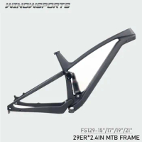 T1000 Full suspension bike frame 29er Carbon bicycle mountain bike Frameset BB92 New Mold