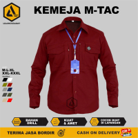 GROSIR Kemeja Polos Pria Tactical M-TAC Lengan Panjang BISA CUSTOM Army Casual