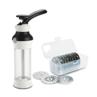 【美國OXO】手工餅乾擠壓器(附贈12款造型不鏽鋼模盤)