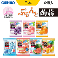 日本 ORIHIRO 蒟蒻果凍 白桃 120g/6入