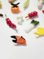 功夫道手工陶瓷筷子架托可愛蔬菜水果食物筷枕家用創意日式筷托