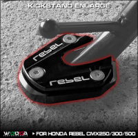 Kickstand Enlarge For Honda Rebel CMX250 CMX300 CMX500 2017-2023 for Rebel 250 500 300 Side Stand Extension Pad Support Case