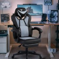 Gaming Chair- Gaming Chair with Footrest, Mesh Gaming Chair for Heavy People, Ergonomic Reclining Gamer Computer Chair for Adult