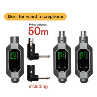 Wireless Microphone Converter for Dynamic Microphone XLR Transmitter and Receiver Microphone Wireless System for wirded Mic