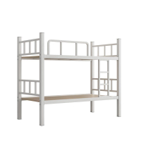 Double Decker Bed Double Layer Bunk Bed Double Bunk Iron Bed Staff Bunk Bed Iron Bed Worker Apartment Shelf Dormitory Height Canop Sale