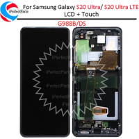 6.9'' For Samsung Galaxy s20 ultra 5g lcd with frame G988B/DS Touch Panel Screen Digitizer For Samsung S20 Ultra LTE Display