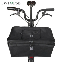 TWTOPSE Cycling 21L Large Bike Bicycle Basket For Brompton Folding Bike Bicycle Bags Fit 3SXITY PIKES 3 Holes Dahon Tern Fnhon