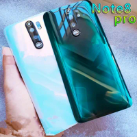 Note8Pro Housing For Xiaomi Redmi Note 8 Pro 6.53" Glass Battery Back Cover Repair Replace Door Phone Rear Case + Logo