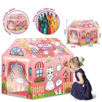 LC - Mainan Tenda Anak Perempuan Tenda Princess Anak Jumbo Rumah Indoor Outdoor Portable Tenda DIY P