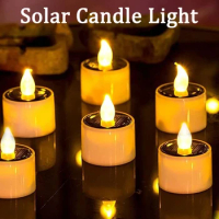 30pcs Solar Tea Light Led Candles Flameless Outdoor Waterproof Solar Tea Lights Rechargeable Candles for Party Garden Home Decor